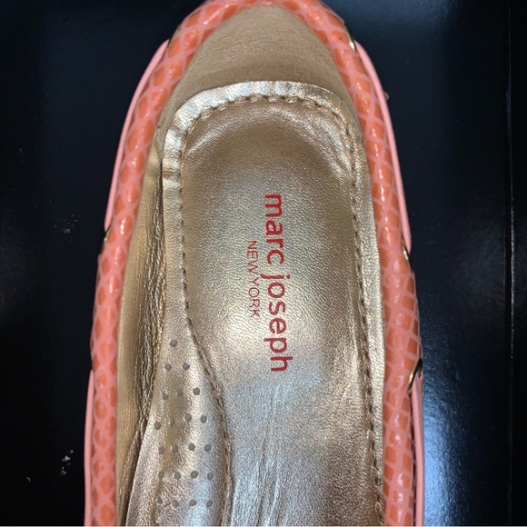 Gently Worn - Marc Joseph Salmon Colored, Snake Print Loafer - Picture 6 of 8